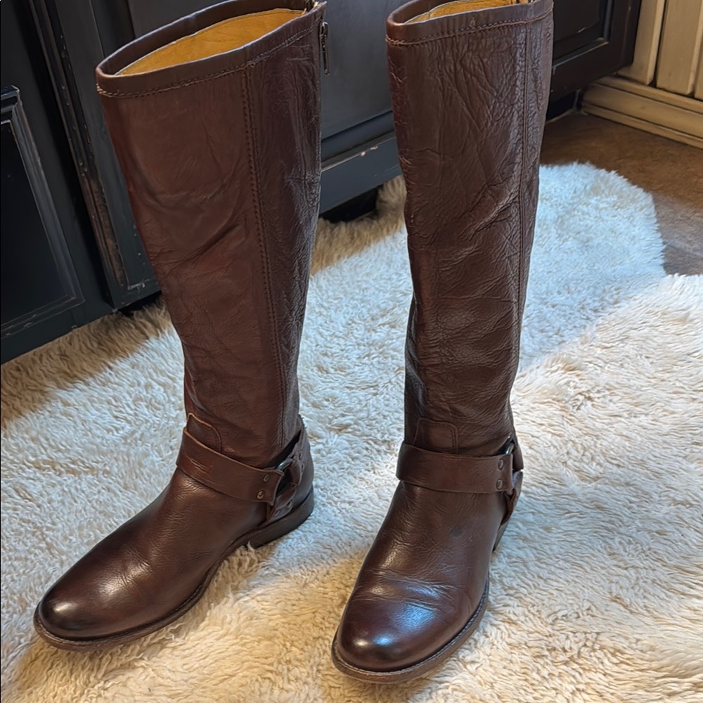 Frye Brown Boots Equestrian Style